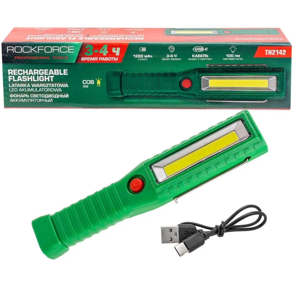 Фонарь светодиодный аккумуляторный RockFORCE RF-TH2142