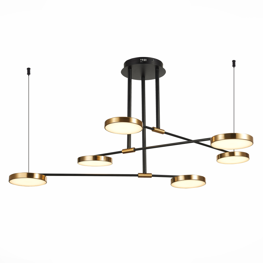 Светильник светодиодный, черный, латунь / белый, FARONE, LED, 7,5