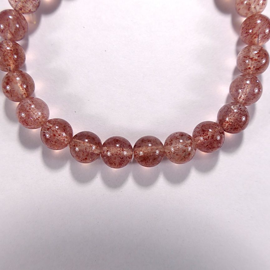 Бусина из лепидолита в кварце прозрачном, класс А, шар гладкий 8 мм