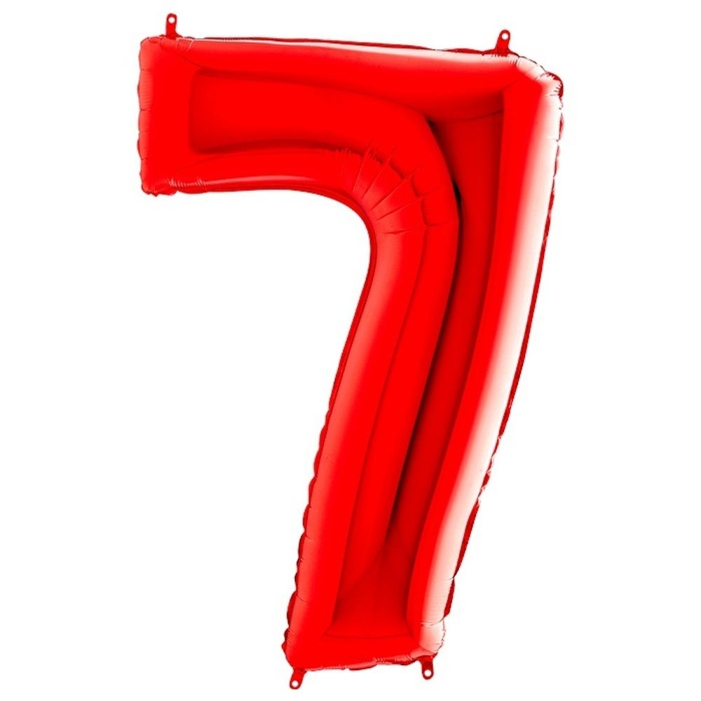 Шар фольгированный ЦИФРА &quot;7&quot; 40&quot; Red с гелием