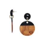 Серьги Nature Bijoux, Cannelle, с рогом и деревом байонг, NB26.1-12-90611 (коричневый)