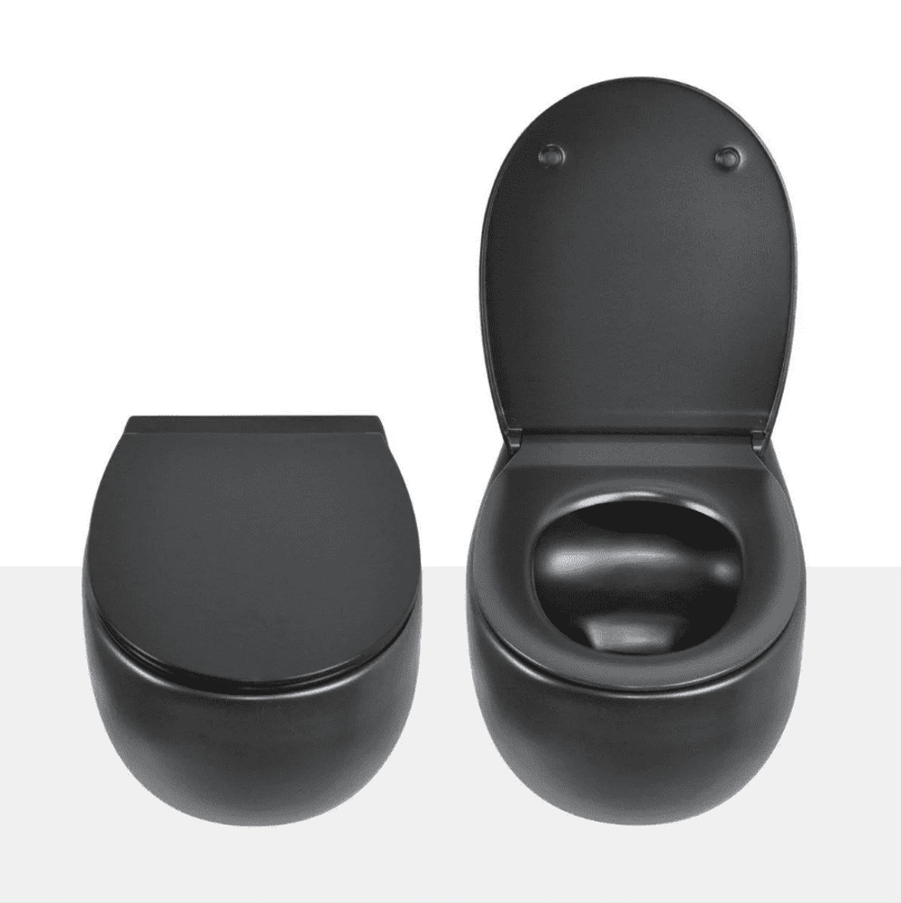 AV1100MatteBlack Унитаз подвесной (с креплениями) черный