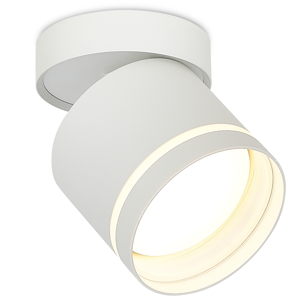 Светильник накладной,  поворотный,  GX53,  D84xH90мм,  IP20,  белый,  без лампы