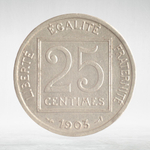 France, 25 Centimes 1903 - A. Patey, VF