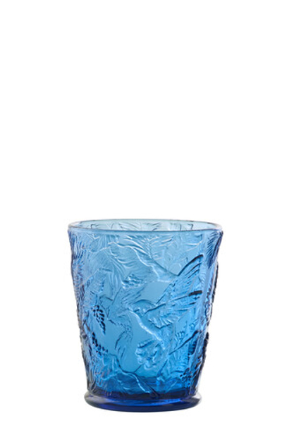 Бокал для воды "Птицы" синий 8,7x8,7x10,3см