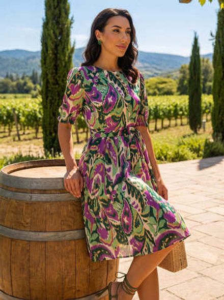 Платье Очарование лета (зелено-фиолетовое) П16065-45М LT Collection