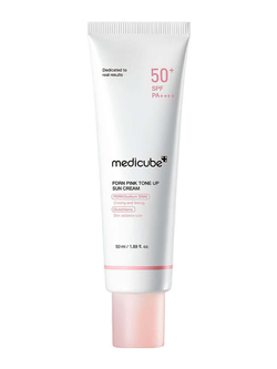 Medicube PDRN Pink Tone Up Sun Cream SPF50+ PA++++ тонирующий солнцезащитный крем с ПДРН