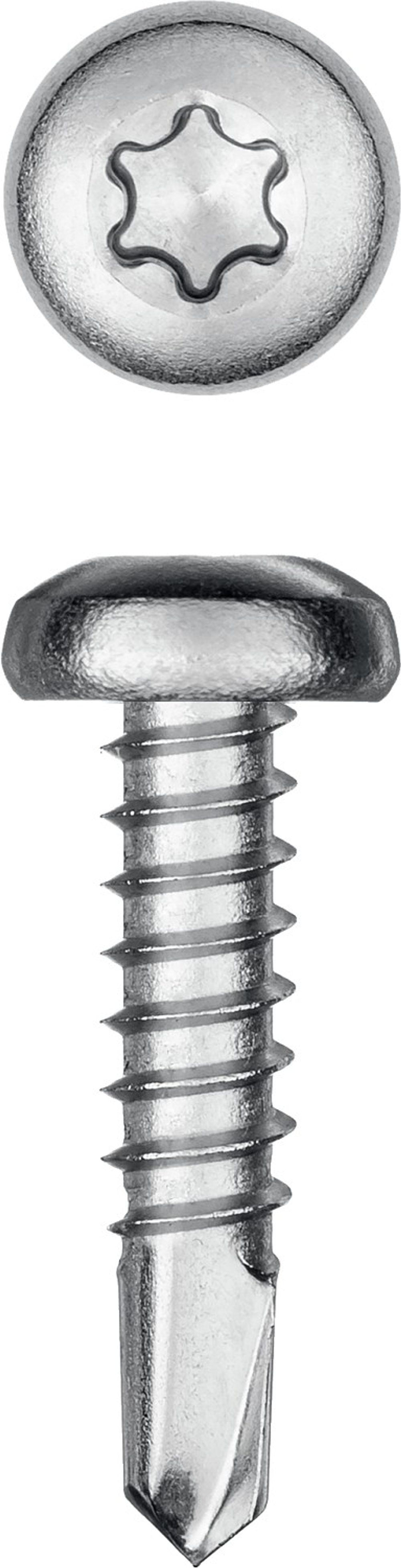 KRAFTOOL DS-P, 16 х 4.8 мм, А2, сверло, полукруглая головка, ТХ25, 400 шт, саморез нержавеющий (300931-48-016)