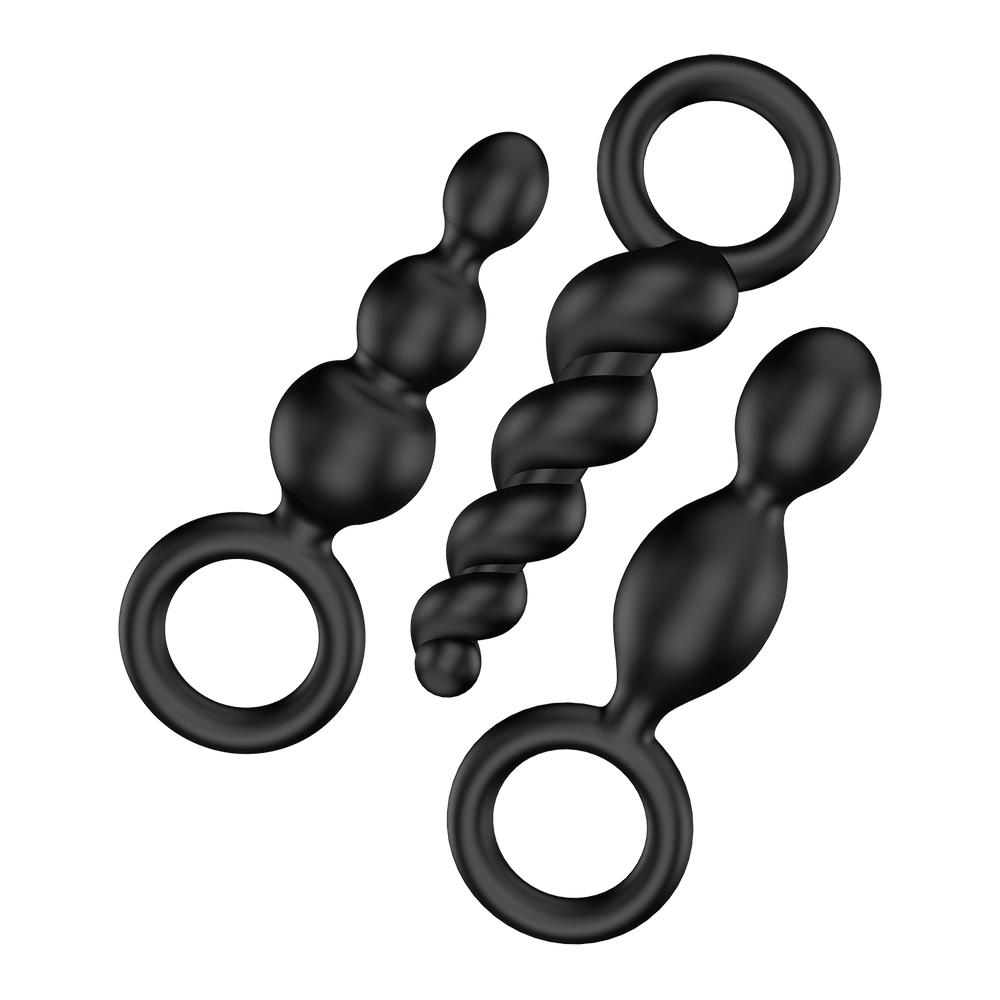 Набор анальных стимуляторов Satisfyer Plugs, черный