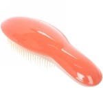 Расческа массажная компактная «Manhattan style», цвет оранжевый/белый, 20,5*7,5см