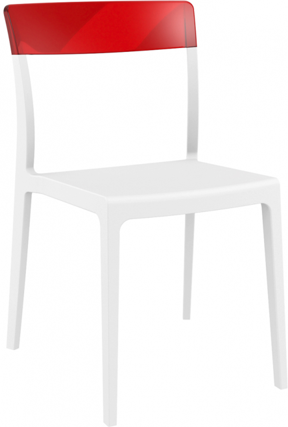 Стул пластиковый Siesta Contract Flash, белый, красный