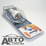 ШТЕКЕР-зарядка 2 USB  короткий 12v-24v 2,4А LEDиндикатор Nova Bright 46916 белый