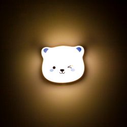 Ночник - светильник светодиодный ЭРА NLED-466-1W-W настенный аккумуляторный белый