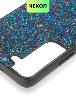 Чехол BROSCORP для Samsung Galaxy S22+ (арт. SS-S22P-CRYSTAL-BLUE)