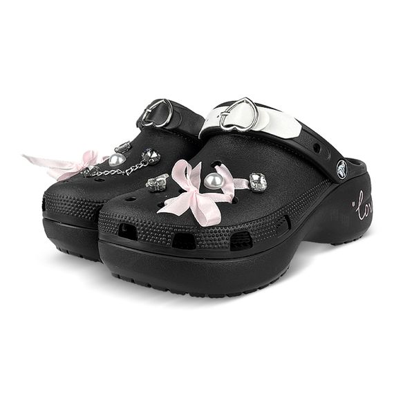 Crocs Classic Platform Clog 'Black Pink'