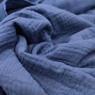 Муслин двухслойный «Жемчужный синий»