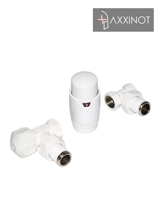 Угловой набор подключения 1/2 Axxinot с термоголовкой Delta