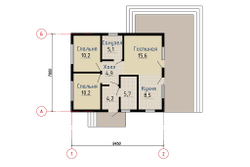 Проект Дома 54,2 кв. м К-130