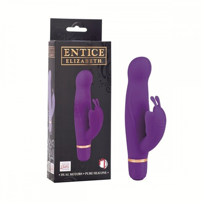 Фиолетовый вибратор с клиторальной бабочкой ENTINCE ELIZABETH