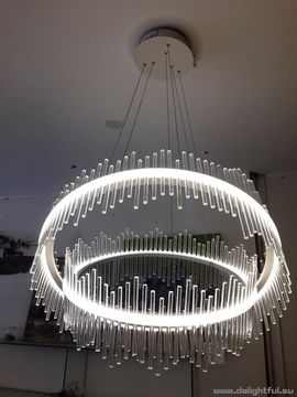 replica Saturno LED 2 rings clear  Pendant by Baroncelli 2