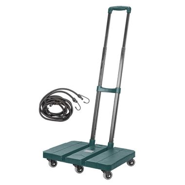 Тележка платформенная складная с телескопической ручкой+набор эластичных шнуров(в разложенном виде:56х33х101см,в сложенном:47х49х12см,г/п180кг) RockForce##Rock FORCE RF-L016