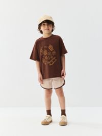 Шорты с окантовкой "Беж/шоколад"