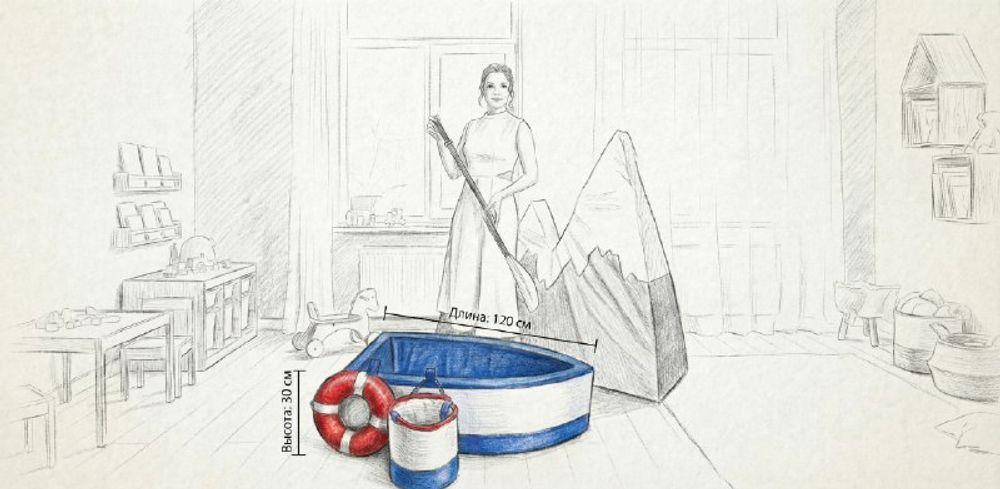 Стилизованная лодка