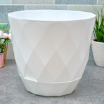 Горшок цветочный Laurel 9,3л d277мм с поддоном (белый)