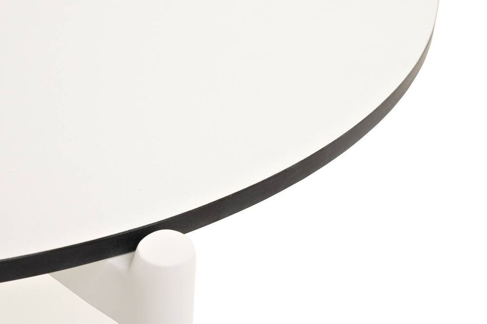 "Диего" журнальный стол из HPL 120х60 H40, каркас белый муар, цвет "молочный"