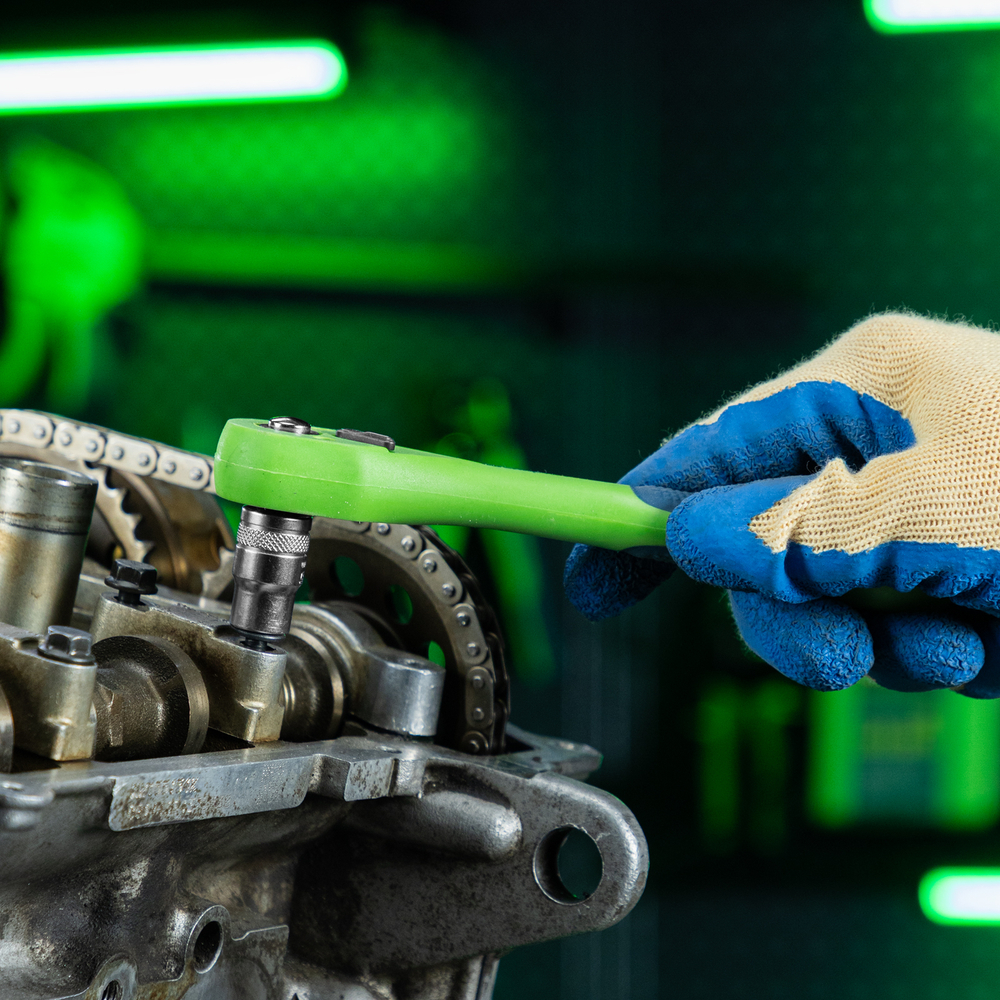 Ключ-трещотка 3/8", CrV, 72 зуба, с быстрым сбросом Сибртех