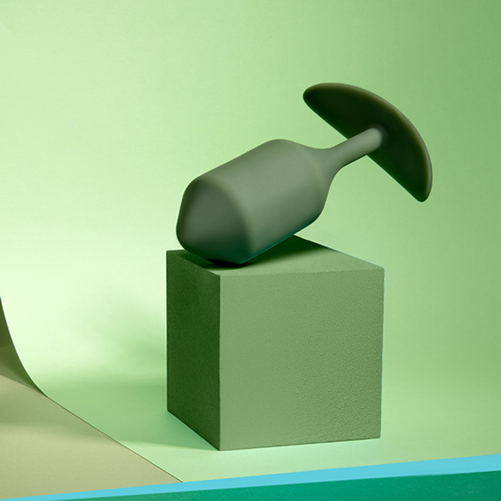 Анальная пробка для ношения цвета хаки 14см b-Vibe Snug Plug 4 BV-010-ARM