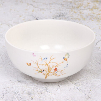 Салатник керамический «Райский сад» 17,5*8,5см, белый