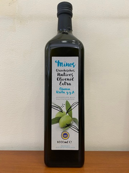 Оливковое масло УРОЖАЯ 2025 MINOS CHANIA Extra Virgin 1 л Греция (Крит)
