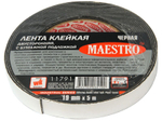 11791 Лента клеющая двухсторонняя монтажная черная 19мм*5м