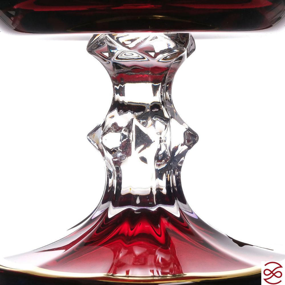 Конфетница на ножке гранат AS Crystal 16 см (1шт)