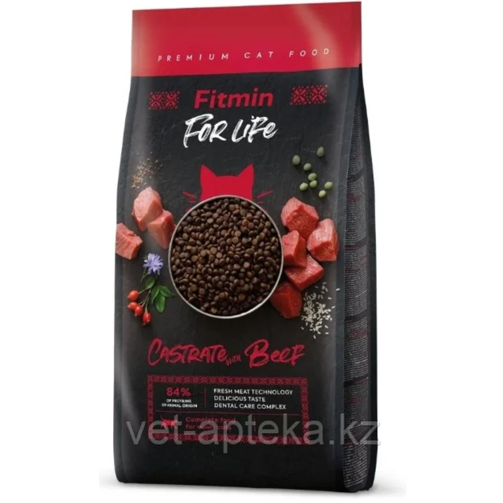 Корм для кошек For life Castrate Beef вес (8204)