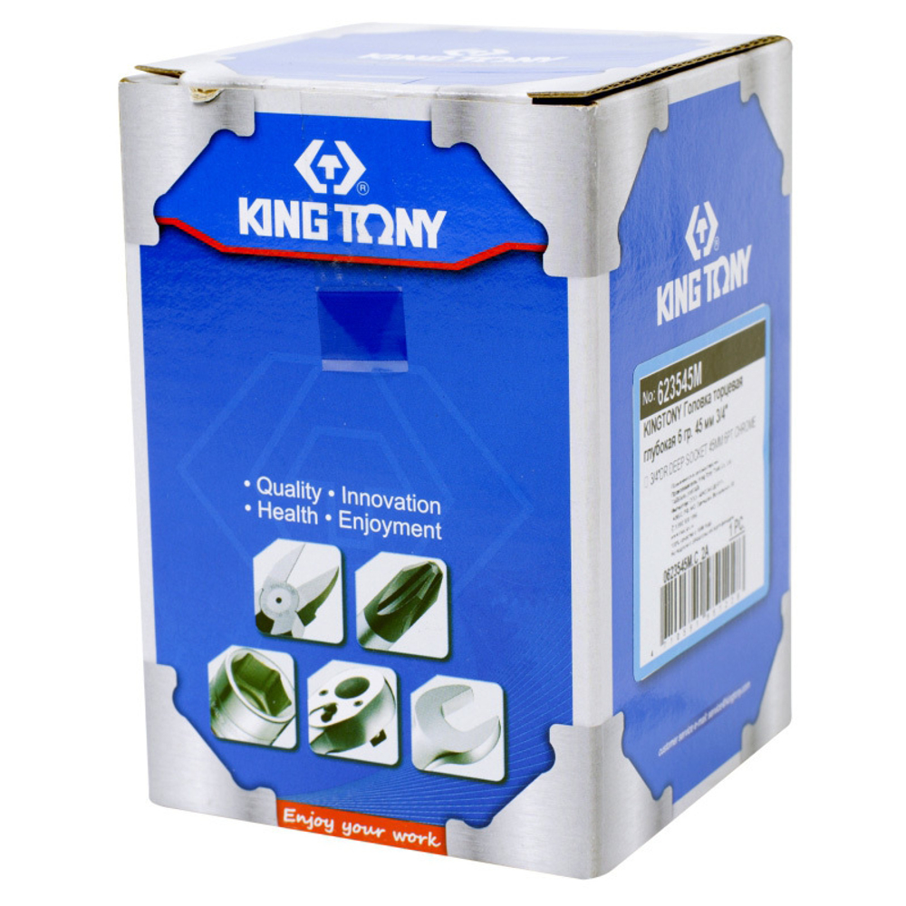 KING TONY (623545M) Головка торцевая глубокая шестигранная 3/4", 45 мм