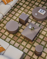 Уличный столик Rustella из коричневого бетона, 35 x 35 см