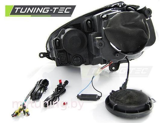 Передние фары VW Golf 5 led drl black
