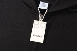 Женская толстовка Vetements черного цвета на молнии