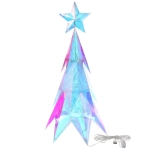 Сувенир светодиодный «Звездная ёлка» 28*23*53 см, 200 ламп LED, USB, Белый