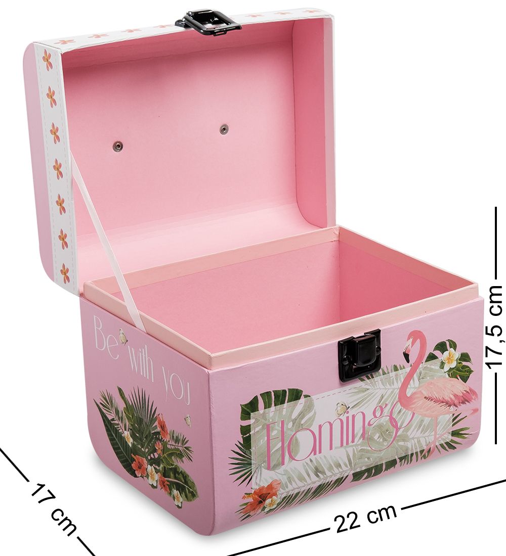 WG-37/2-B Коробка подарочная «Сундук» цв.розовый