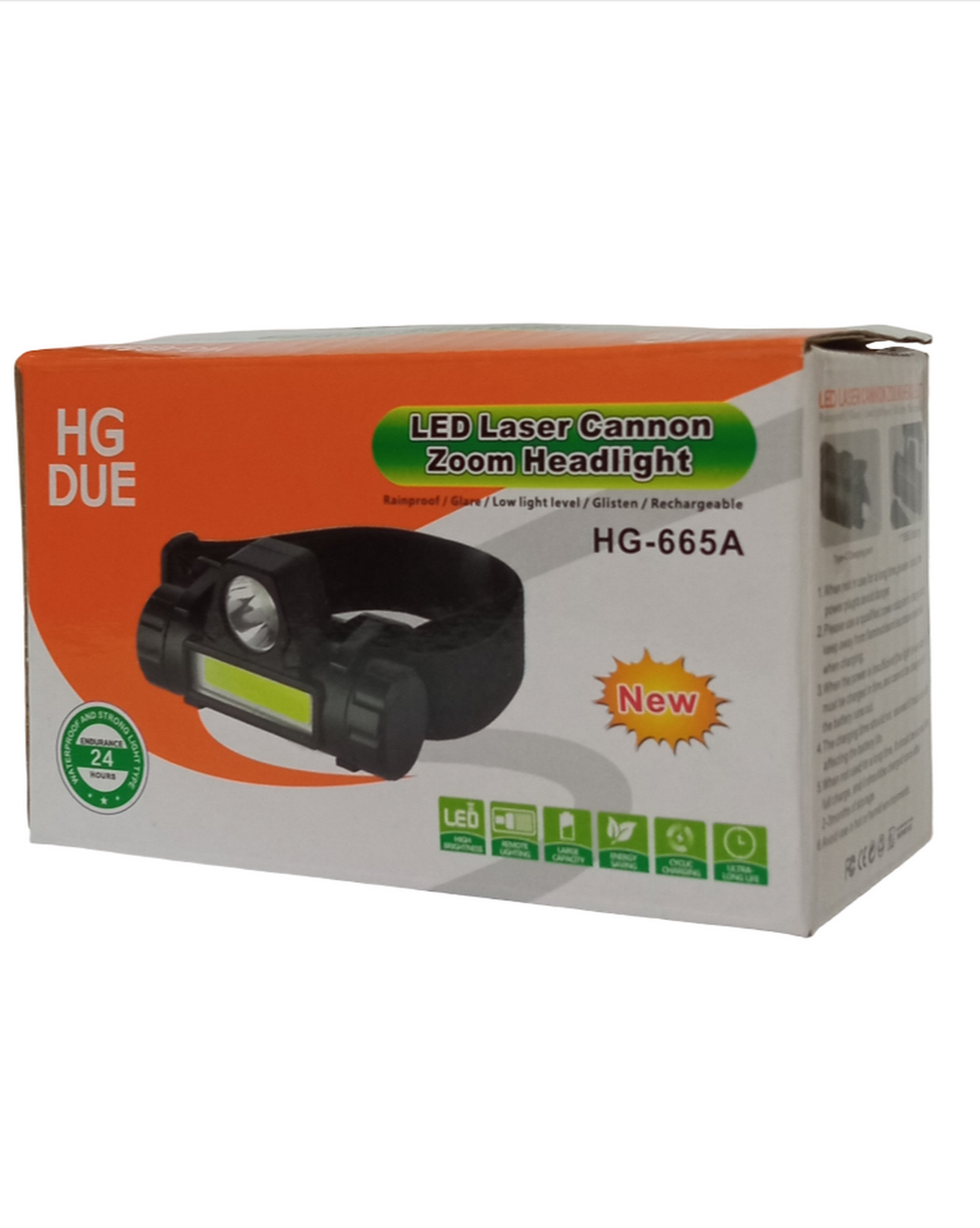 Фонарь налобный яркий Огонь HG-665A