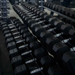 Гантель гексагональная обрезиненная PROFI-FIT 35 кг