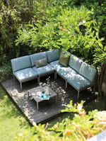 Модуль центральный пластиковый с подушками Nardi Komodo Elemento Centrale, тортора, лед