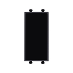 Заглушка модульная, "Avanti", "Черный квадрат", 1 модуль