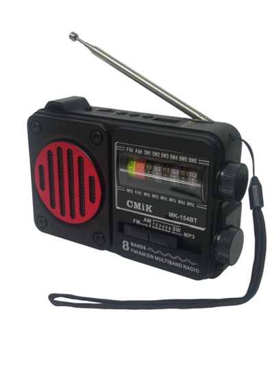 Радиоприемник с MP3 плеером,Bluetooth +фонарь CMiK MK-154BT