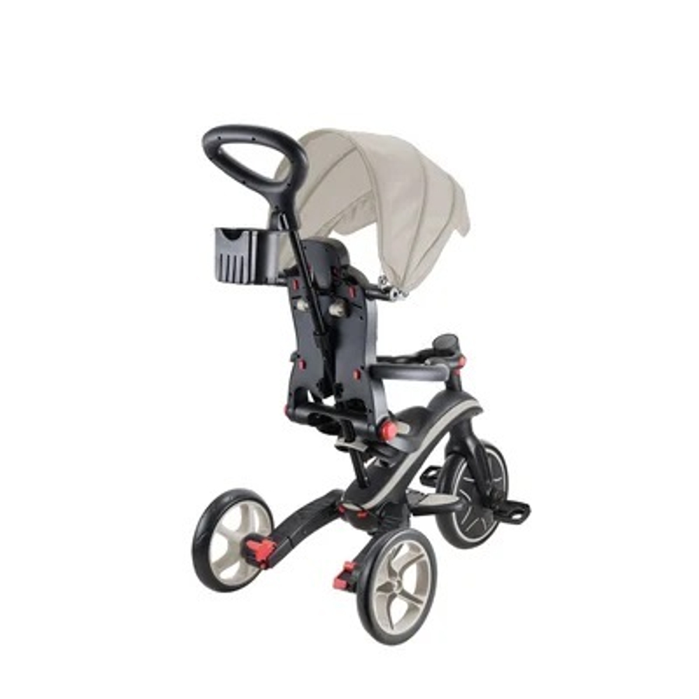 Велосипед-беговел Globber Trike Explorer Foldable 4 в 1 Taupe