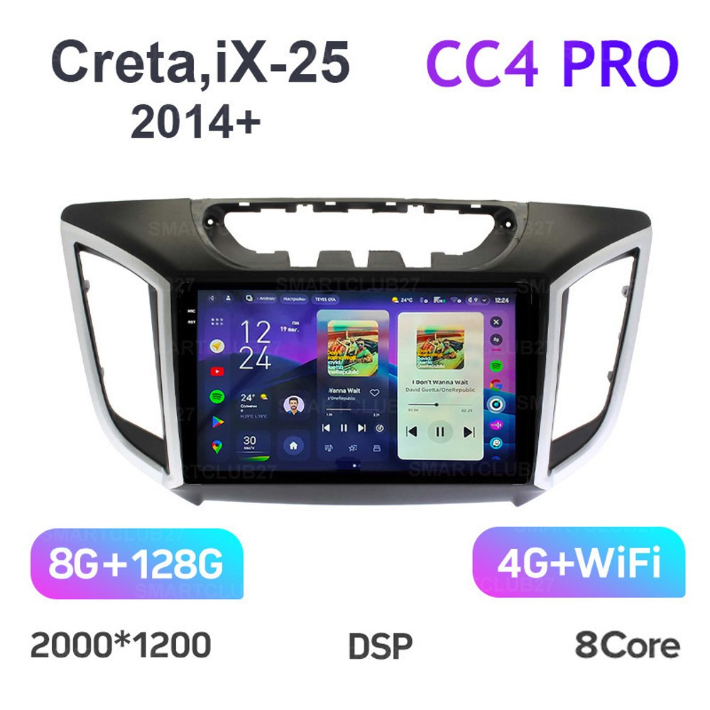 Teyes CC4 Pro 9" для Hyundai Creta, iX25 2014+