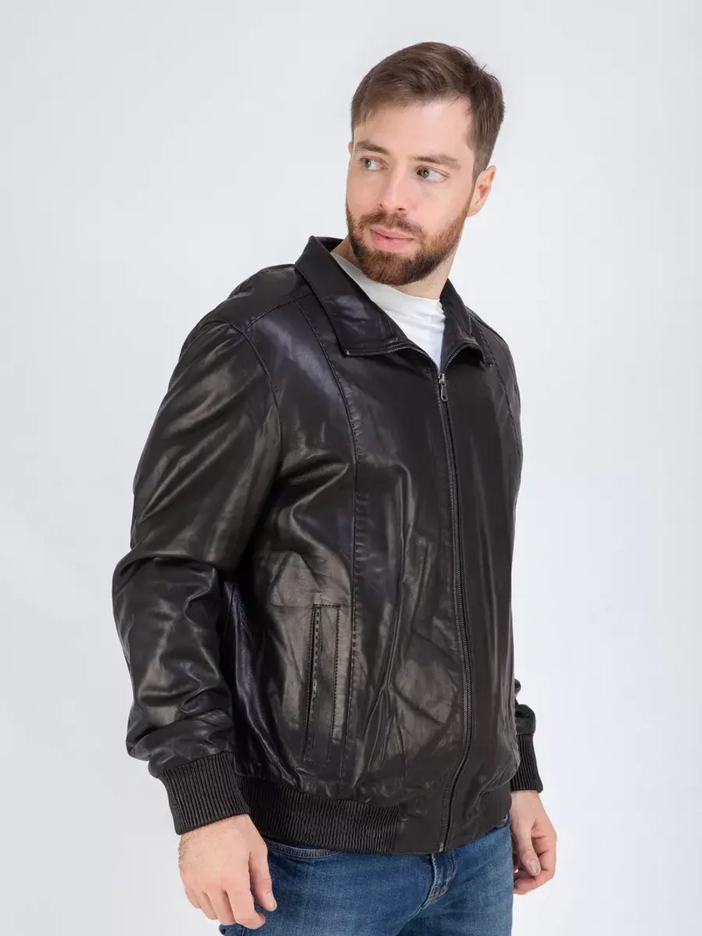 Куртка кожаная демисезонная Турция